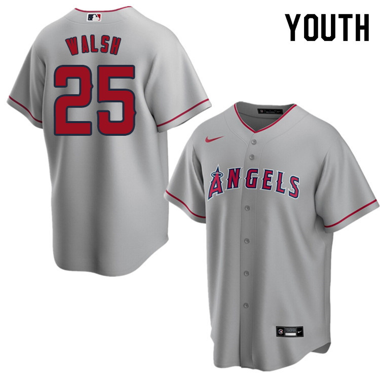 Nike Youth #25 Jared Walsh Los Angeles Angels Baseball Jerseys Sale-Gray